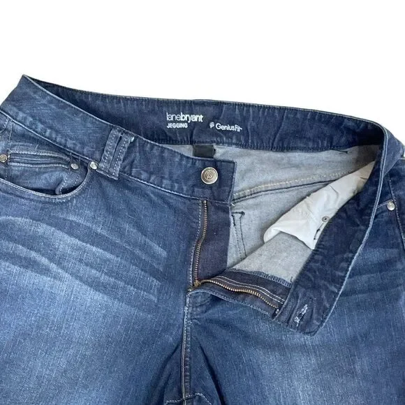 Lane Bryant Jegging Size 18 Genius Fit Jeans Dark Wash Stretchy Plus Size - Picture 2 of 6